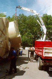 36 - Unloading a tank from the truck